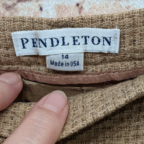 Pendleton Trousers Wool Pants Beige Size 14 - Picture 6 of 11